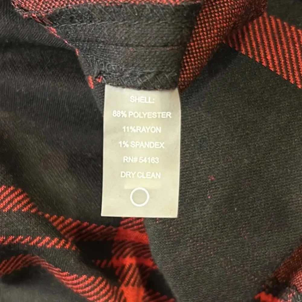 Tommy Hilfiger Red Black Plaid Asymmetrical Sheath Dress Size 16 - Picture 9 of 13